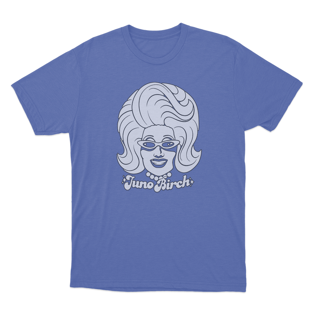 Juno Birch Head T Shirt Blue Juno Birch Head T Shirt Blue