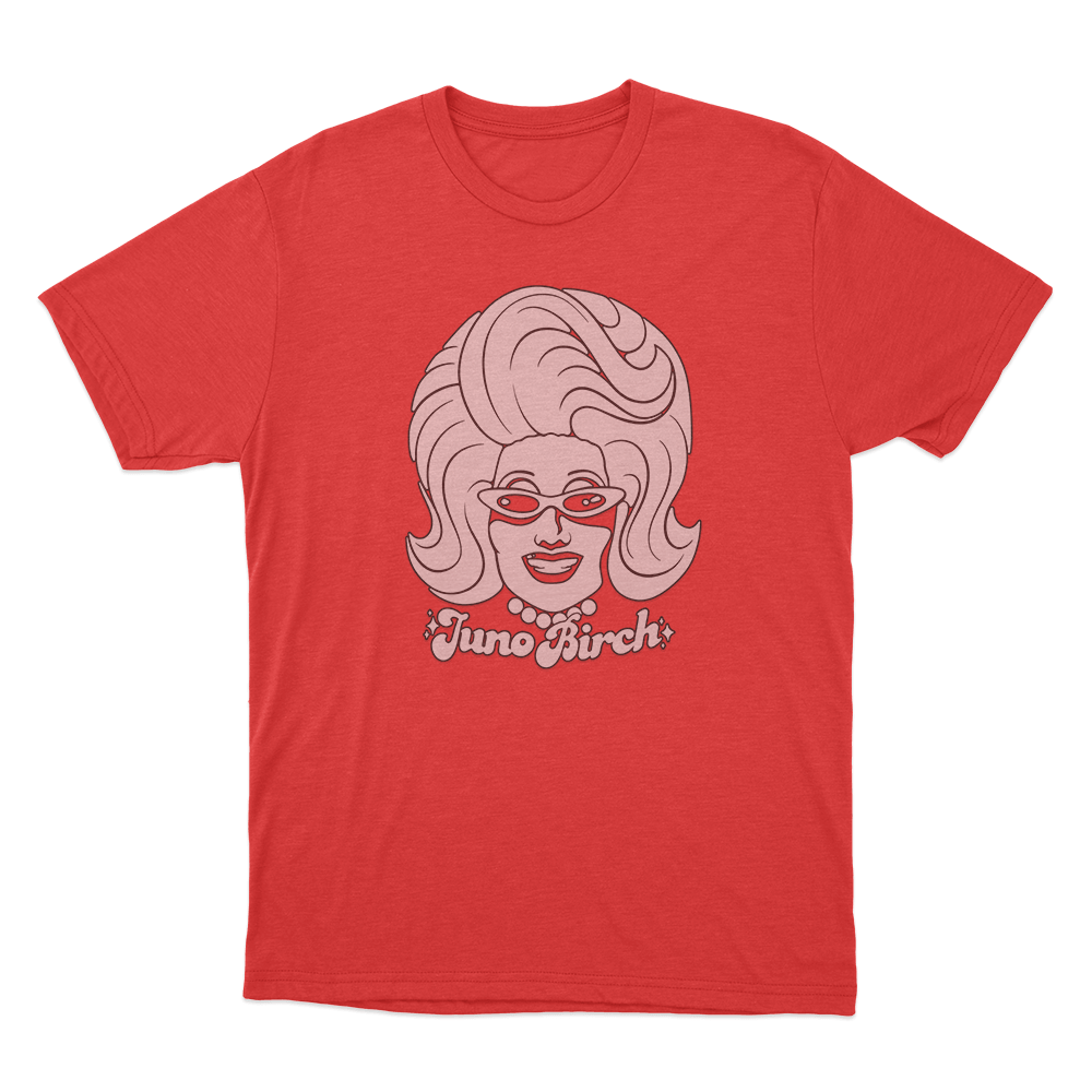 Juno Birch Head T Shirt Red Juno Birch Head T Shirt Red