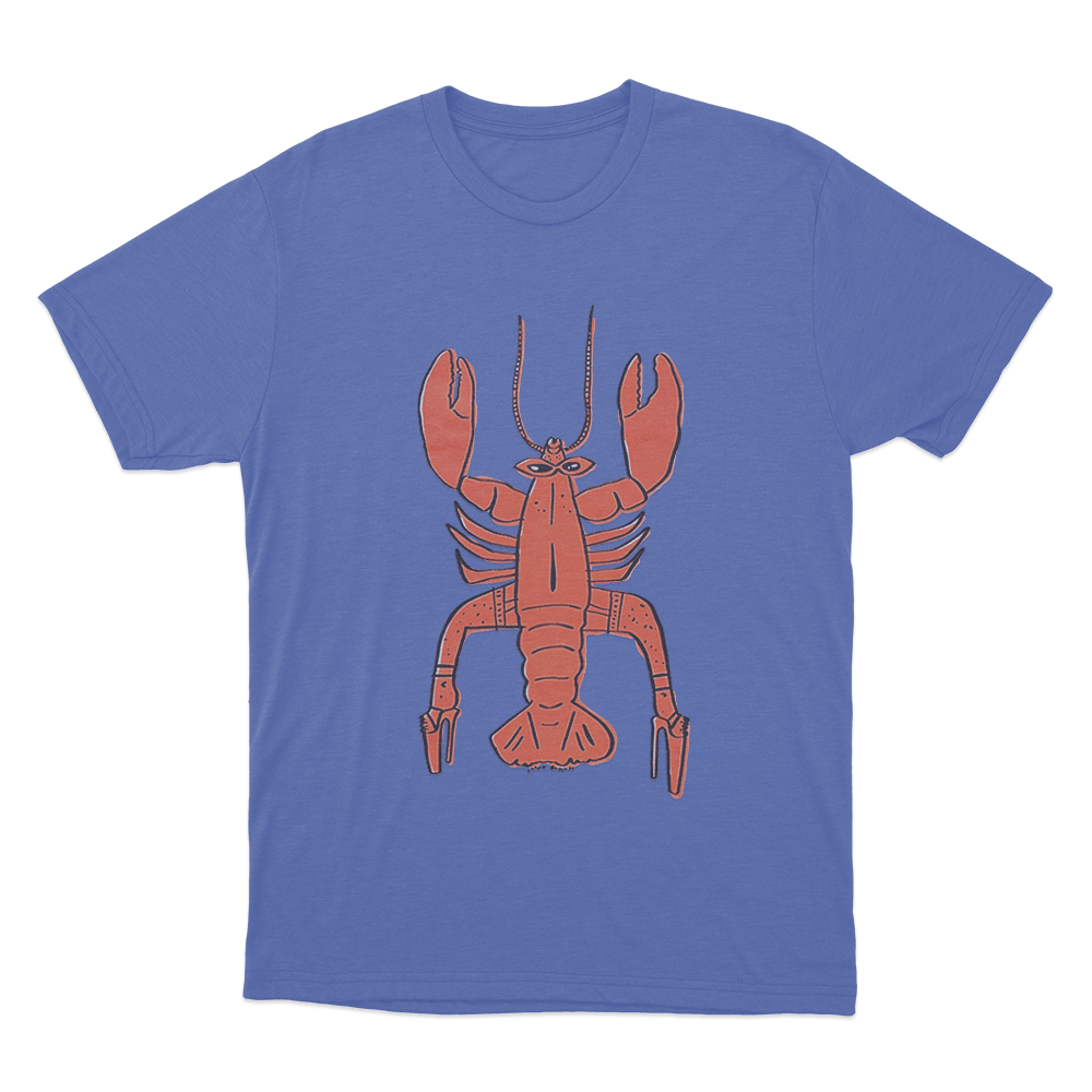 Lobster Birch Unisex T Shirt Blue Lobster Birch Unisex T Shirt Blue 1